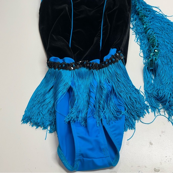 Weissman Dance Costume Leotard With Detachable Fringe Skirts Size Small Adult - Picture 9 of 9